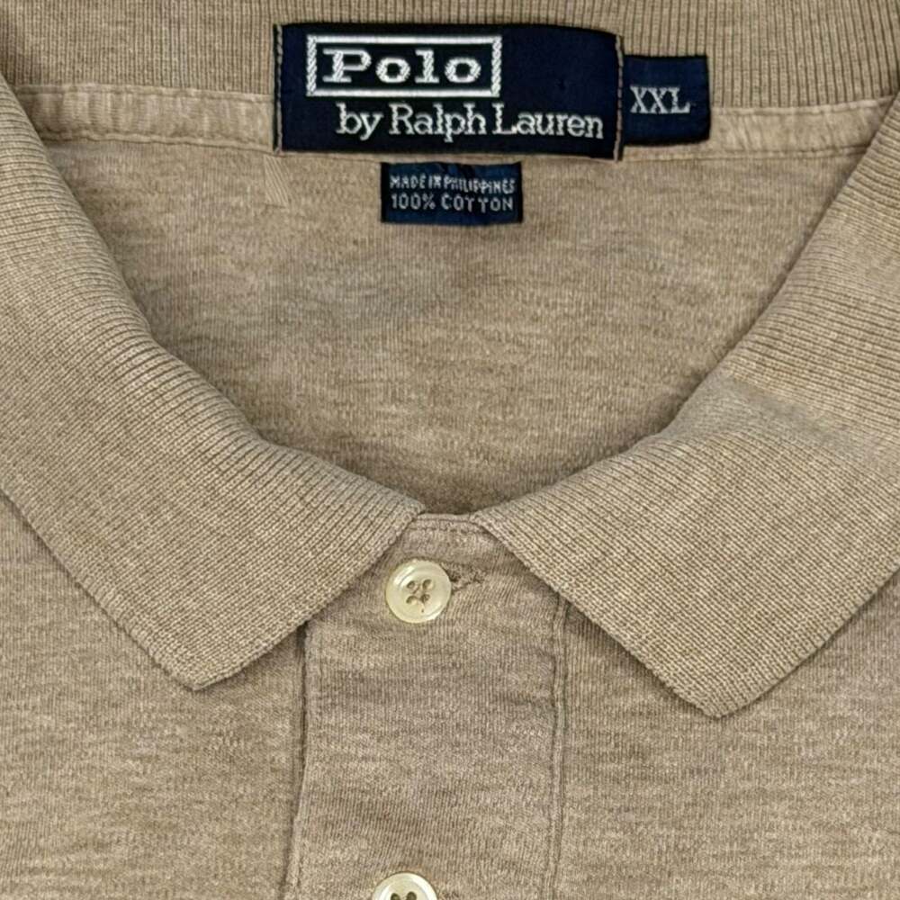 Polo by Ralph Lauren Men's Long Sleeve Classic Fit Polo Shirt Tan XXL